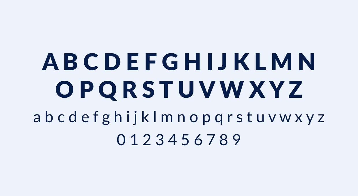 The Lato font character set