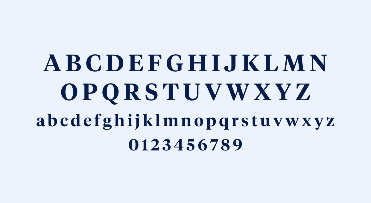 The Tiempos font character set