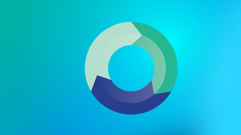 image of a blue-green circle on a blue background