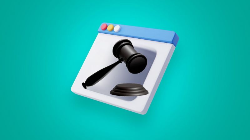  Gavel on a blue background