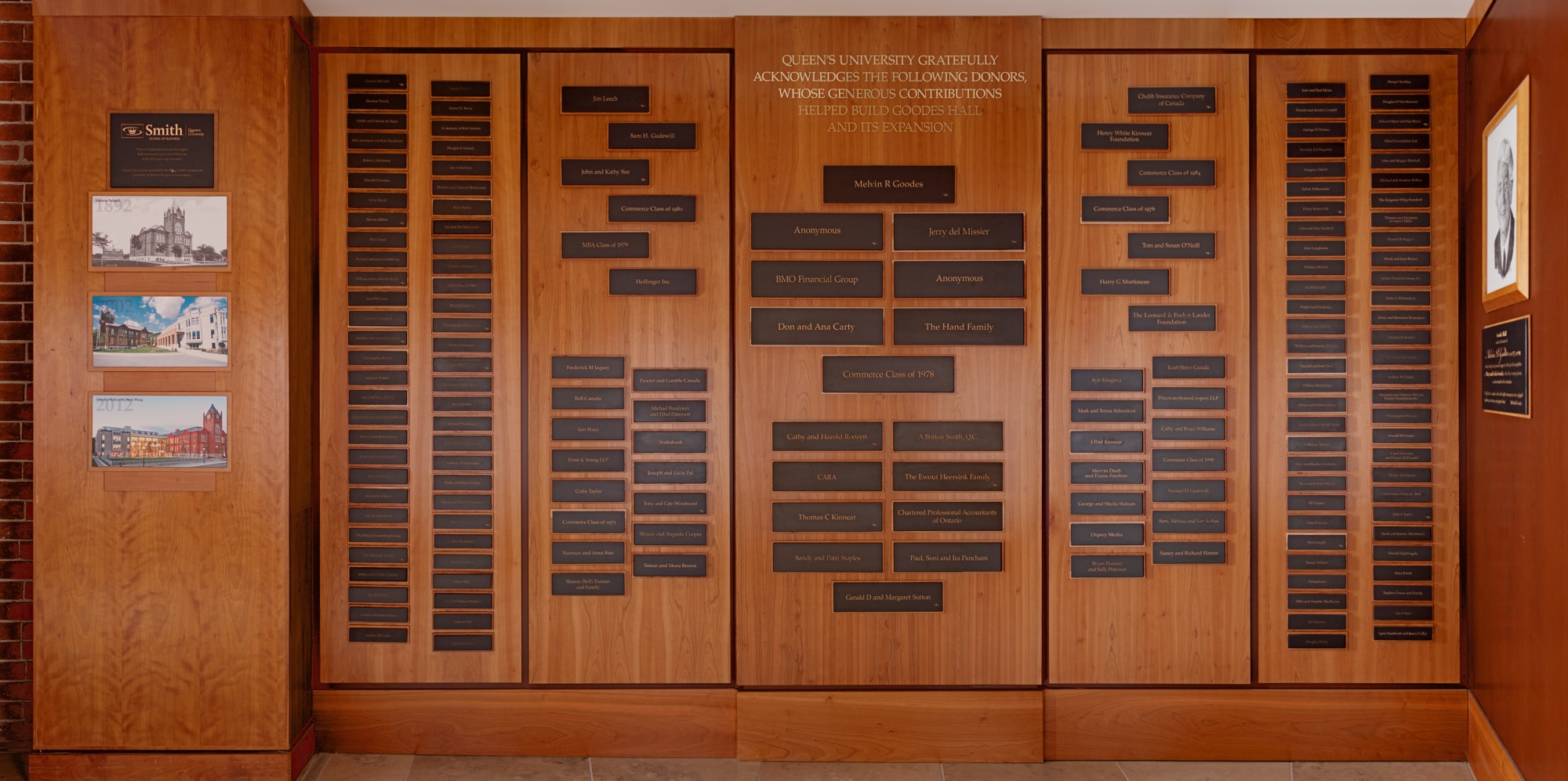 Goodes Hall Benefactor Wall