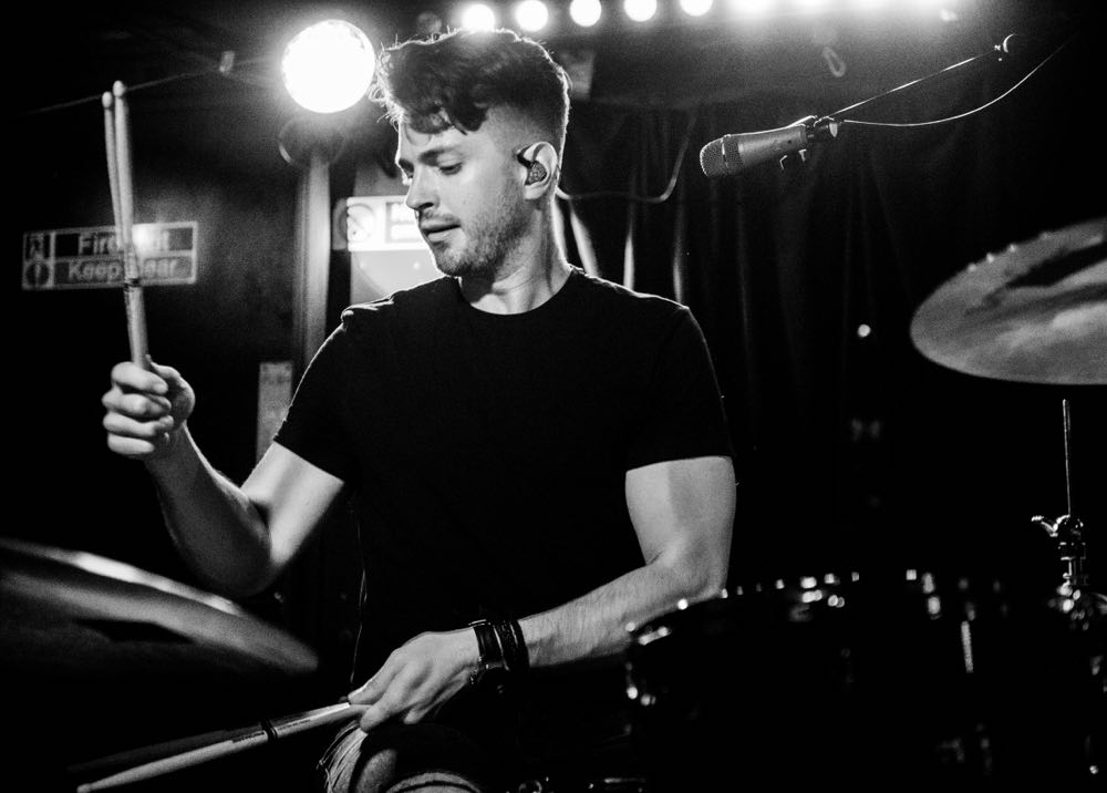 Justin Tessier on the drums