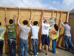 Homes of Hope built in Mexico by Commerce students and staff volunteers