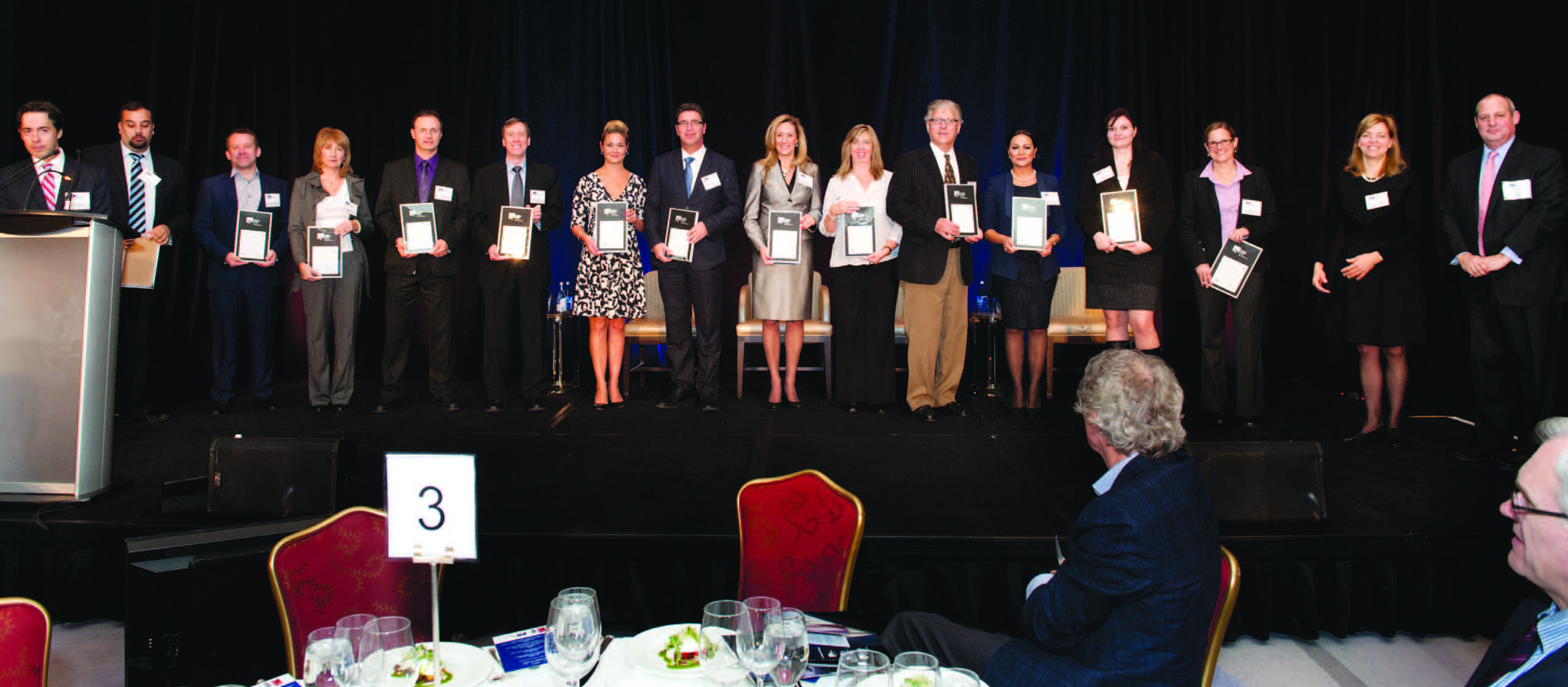 Representatives from some of the Top 50 BSME companies celebrate at an awards reception in Toronto in November