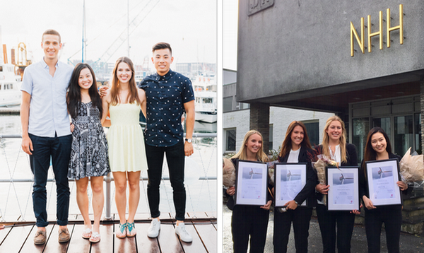 Queen’s Case Competition Union teams have clinched four consecutive wins, including in Singapore (left) and Norway (right)