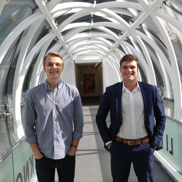  Colin Harding (left) and Conor Ross are looking at expanding the team at Iris Technologies. 
