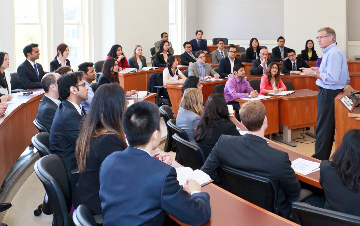 Professor teaching in a classroom in Goodes Hall