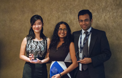 From left, Serena Li, Tusaani Kumaravadivel and Amit A. Kumar,