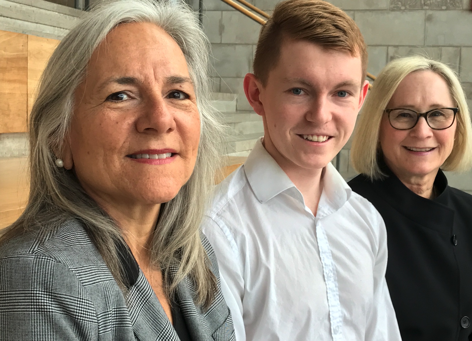 From left: Carol Ann Budd, Dakota Lavery and Karen Humphreys Blake organized an Indigenous education exercise for Commerce students.