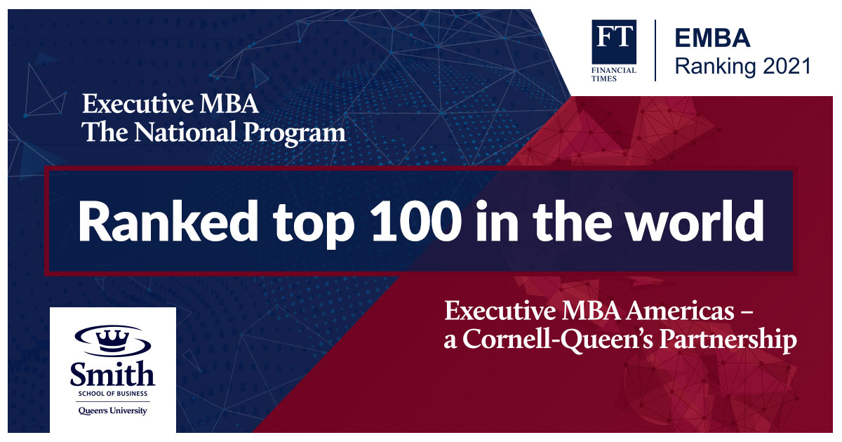 Initiativ Slumkvarter Herre venlig Smith School of Business - - Financial Times publishes 2021 EMBA ranking