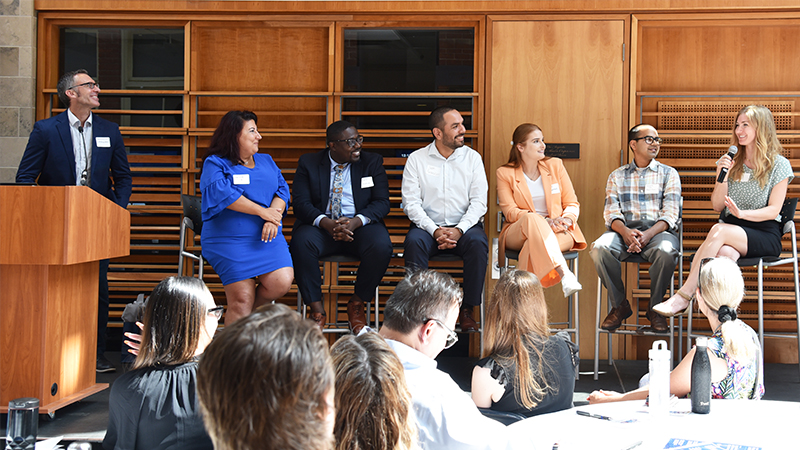Faculty and staff recently had the opportunity to get to know some of the new faculty during the business school's annual retreat.