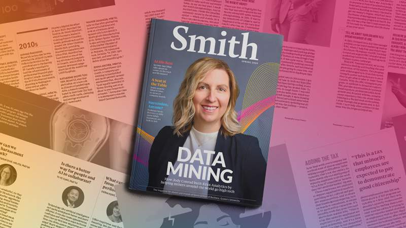 Cover of the 2024 spring issue of Smith Magazine, featuring Jody Conrad of Krux Analytics.