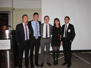 Queen’s Commerce first-place finishers in the Business Policy competition at I.C.B.C.