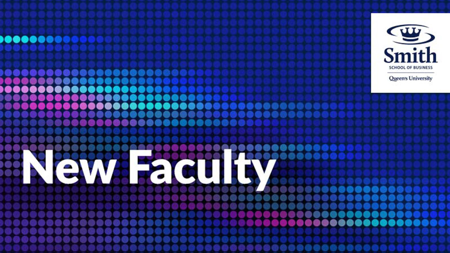 New Faculty text and Smith logo on decorative backgroud. 
