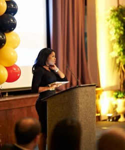 Olympic hurdler and Right To Play Ambassador Perdita Felicien was the keynote speaker at the Gala 